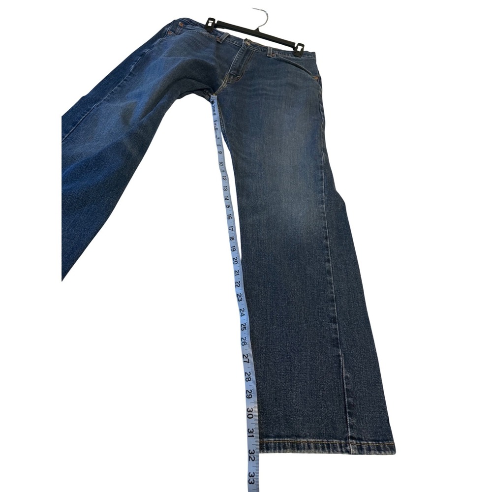 Levi's‎ 505 Mens Jeans 34x32 Dark Wash Regular Fit Straight Leg Denim Pants - Picture 4 of 7